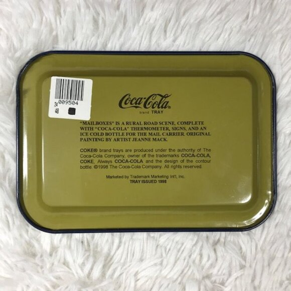 Set of 3 Vintage Coca-Cola Mailbox Tin + 2 Jeanne Mack Artwork Mailbox Tin Trays - Picture 11 of 16